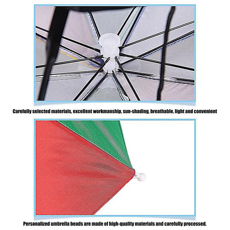 Hot! Head-mounted Umbrella Fol - Bucket Hat Straw review and price